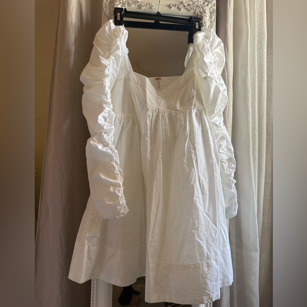 NWOT Free People Elegant White Ruffle Dress